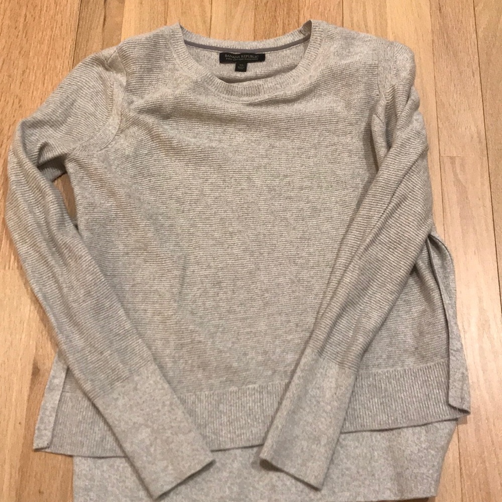 High low banana republic xs sweater grey